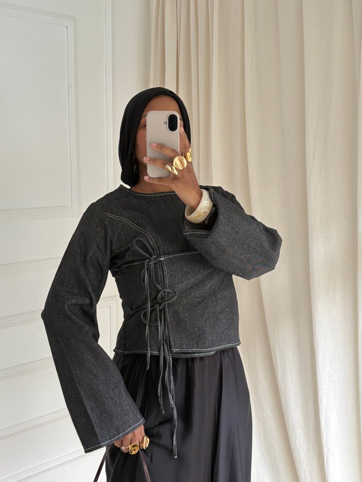 BLOUSE EN JEAN NOIRE