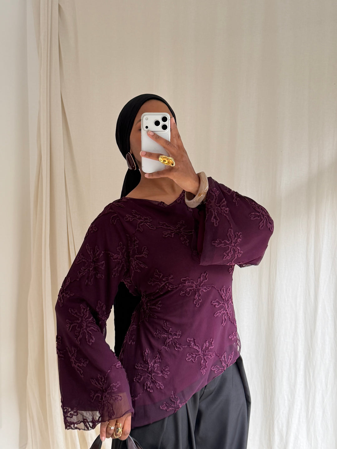 BLOUSE YARA PRUNE