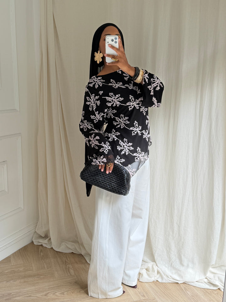 BLOUSE YARA NOIR ET BLANC