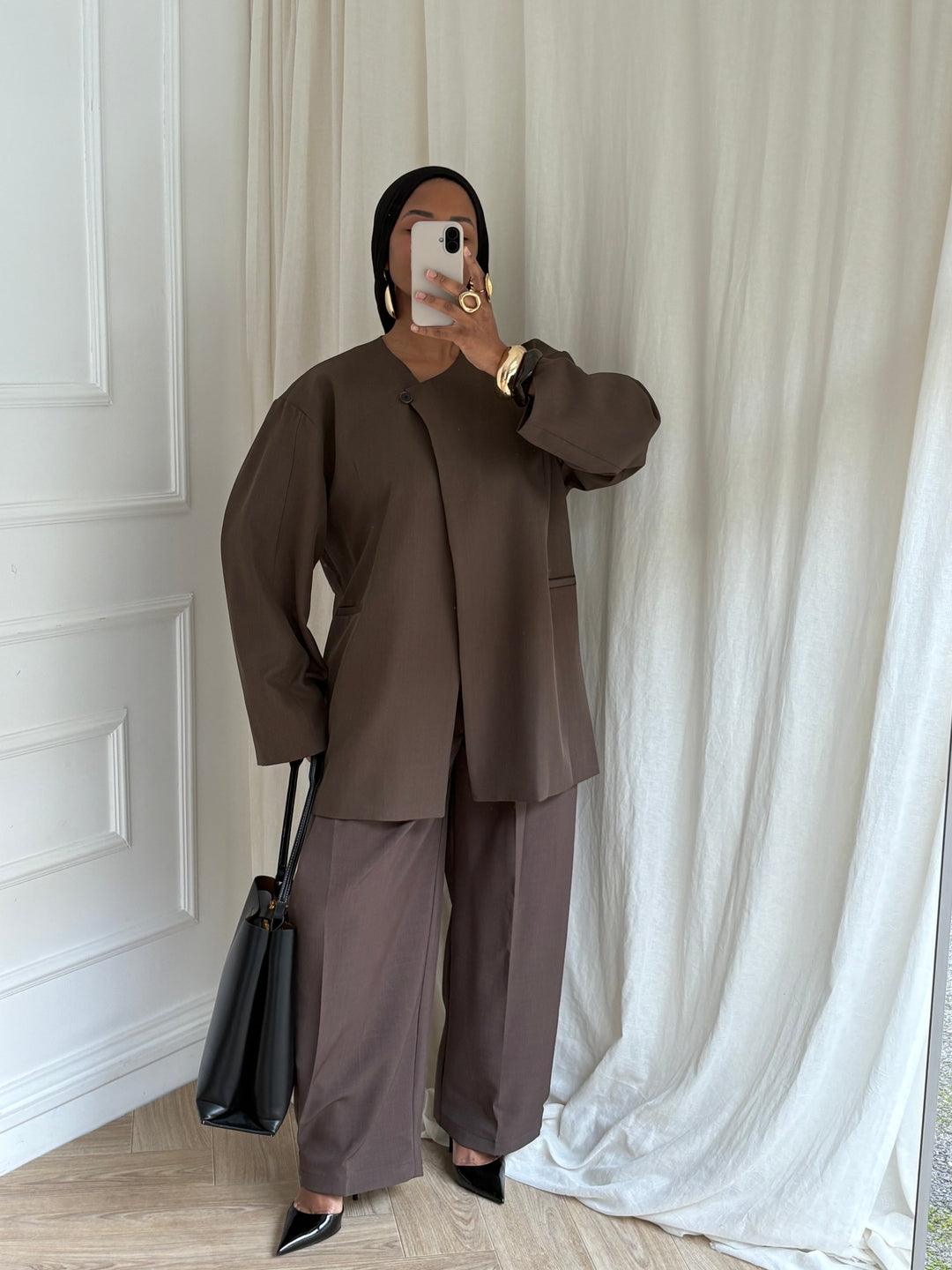 BLAZER MASTOUR MARRON
