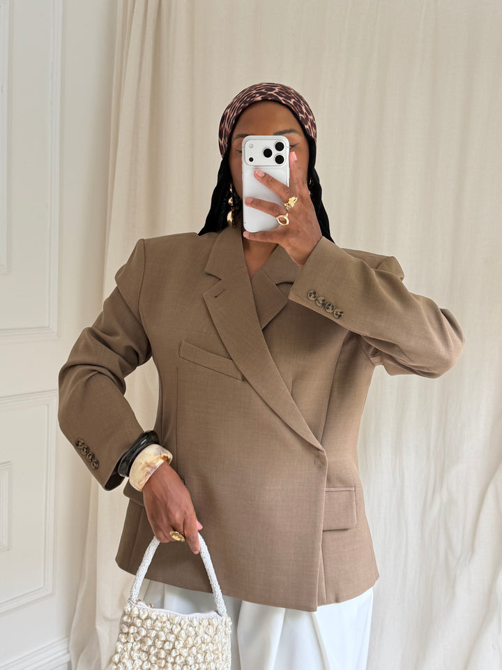 BLAZER CROISÉ PREMIUM CAMEL