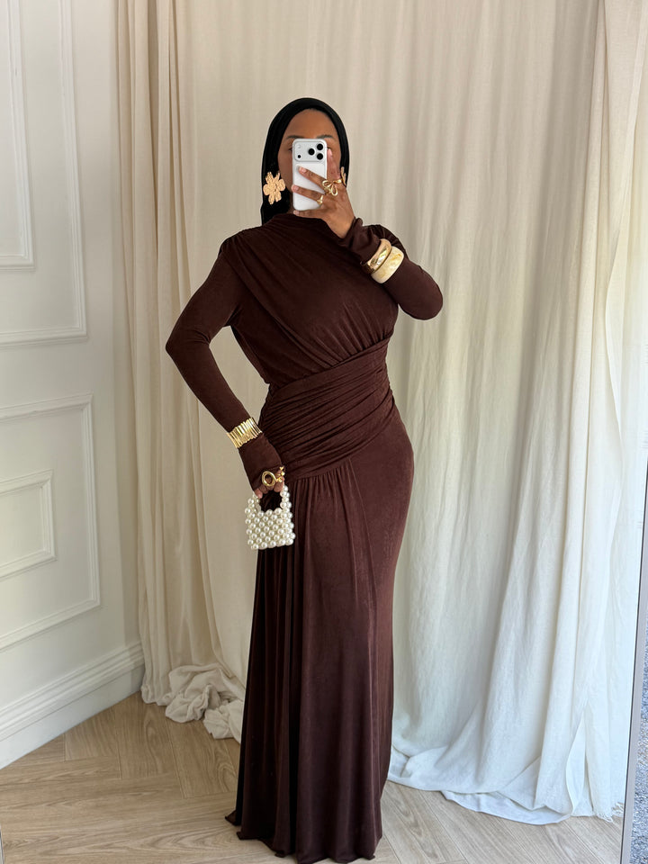 ROBE COKTAIL CHOCOLAT
