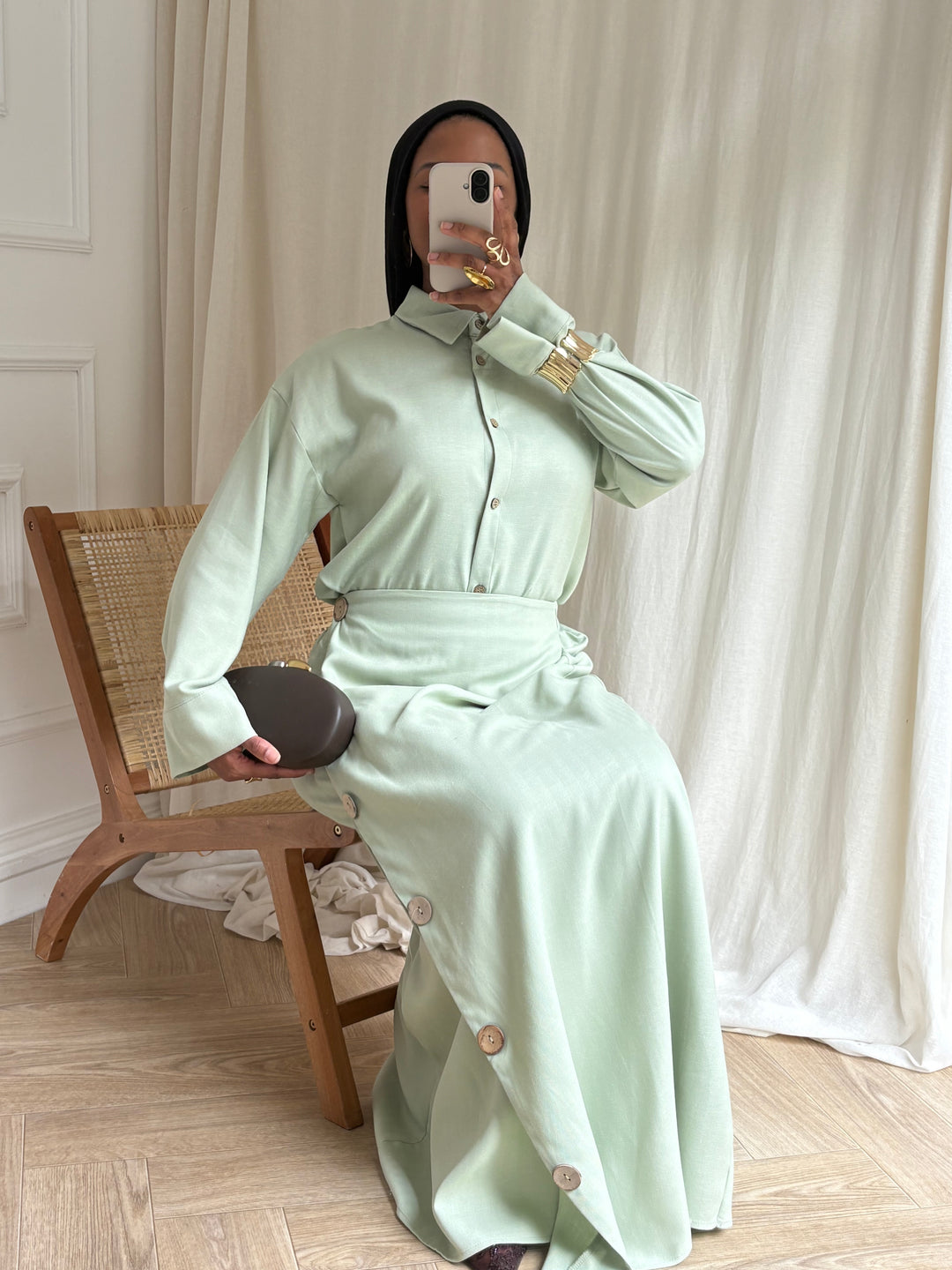 ENSEMBLE BOUTONS VERT