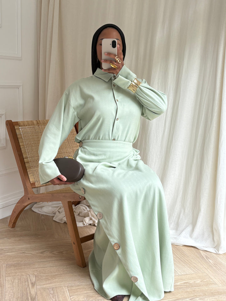 ENSEMBLE BOUTONS VERT
