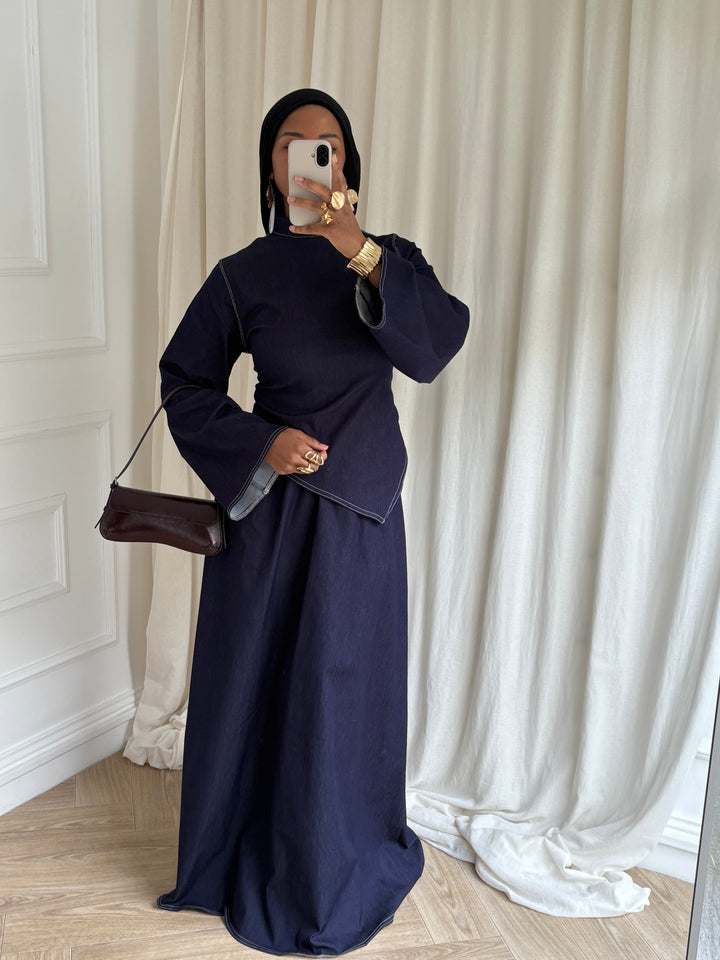 SET JUPE STYLE JEAN