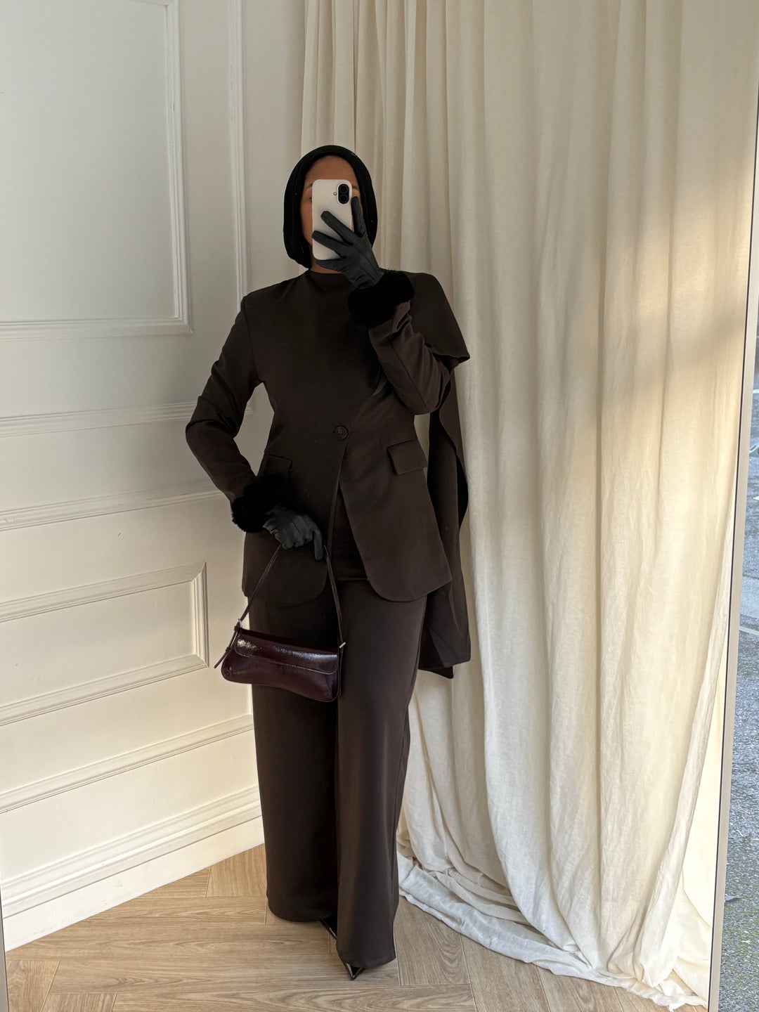 ENSEMBLE BLAZER CAPE INTÉGRÉ