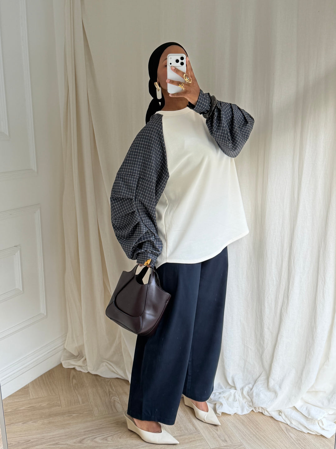 SWEAT BI MATIÈRE BLANC