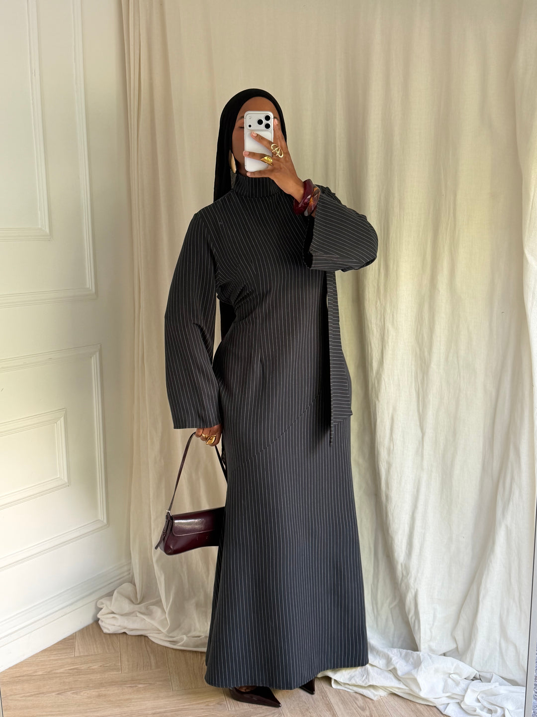 ROBE RAYURES SOHANE BLEU NUIT