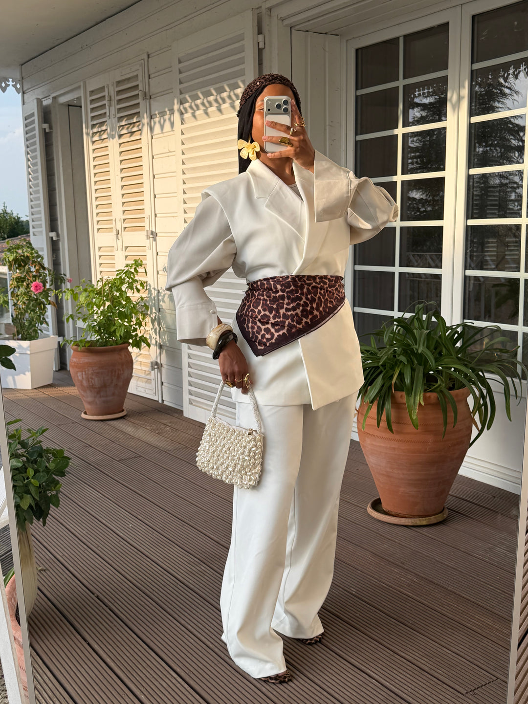 BLAZER PREMIUM SANS MANCHES BLANC