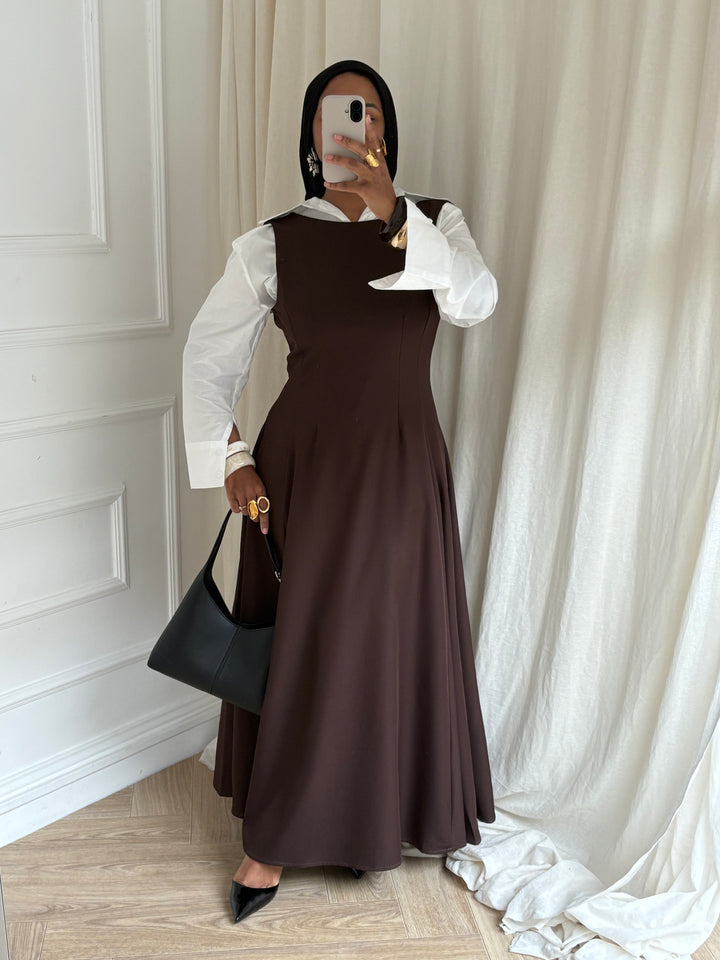 ROBE TAILLEUR MARRON