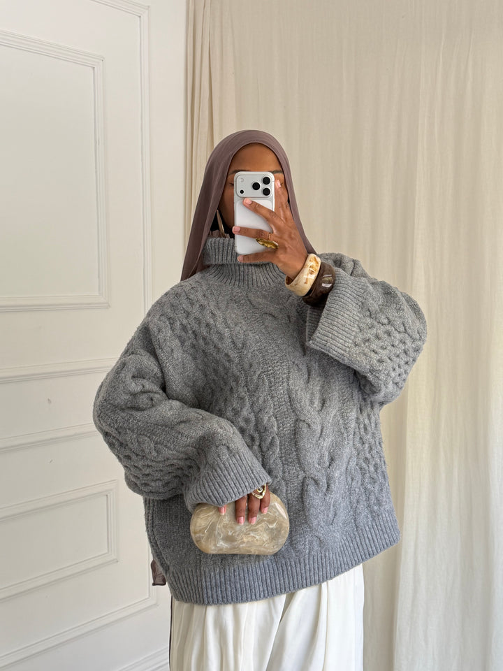 LE GROS PULL PREMIUM GRIS