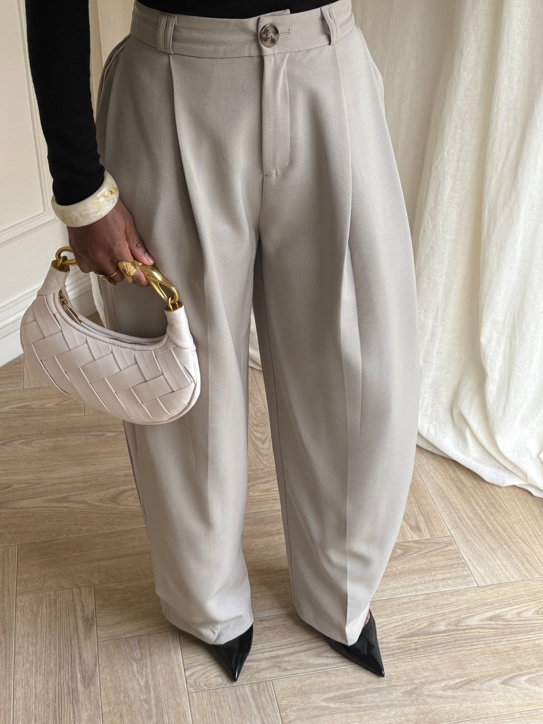 PANTALON LARGE PREMIUM TAUPE CLAIR