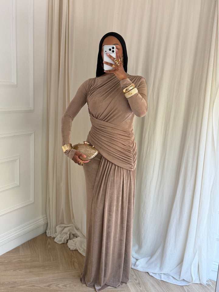 ROBE COKTAIL TAUPE