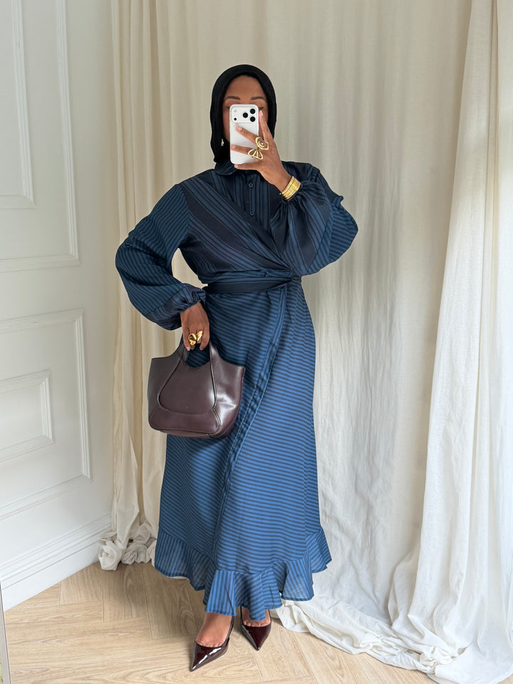 ROBE EDEN MARRON BLEU