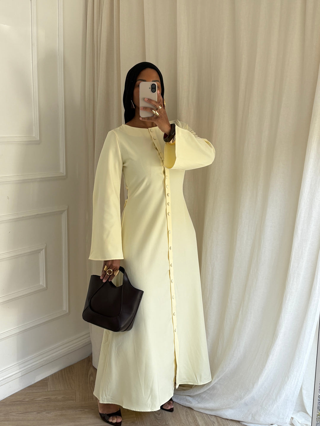 ROBE BOUTONNÉE JAUNE