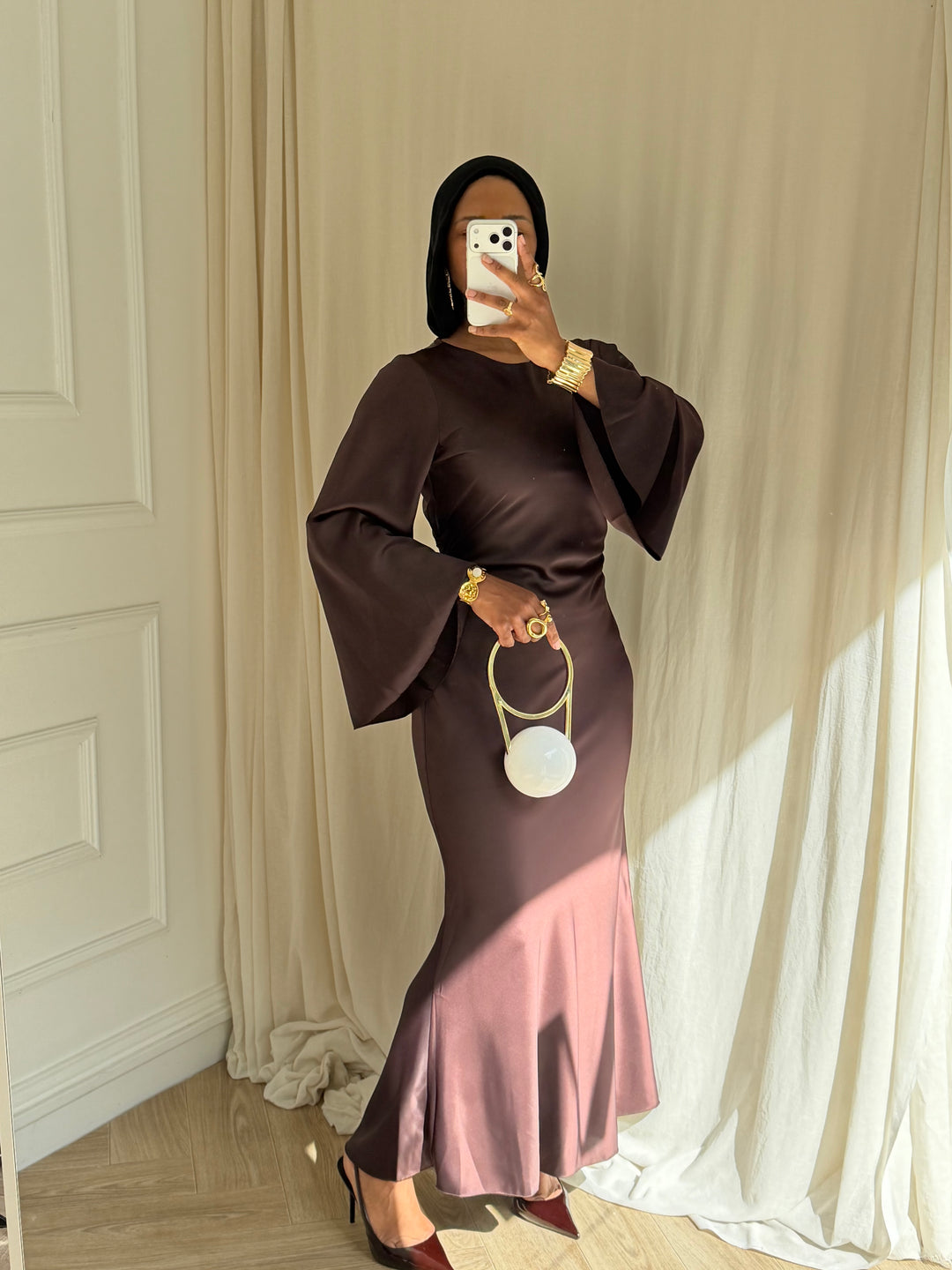 ROBE LONGUE SATIN