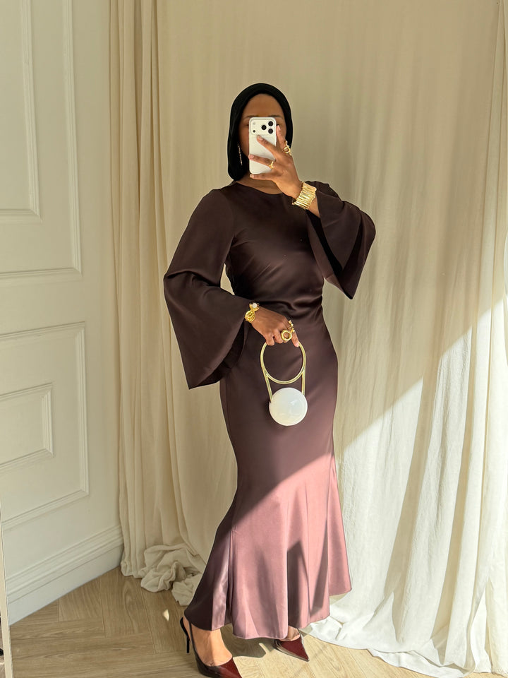 ROBE LONGUE SATIN