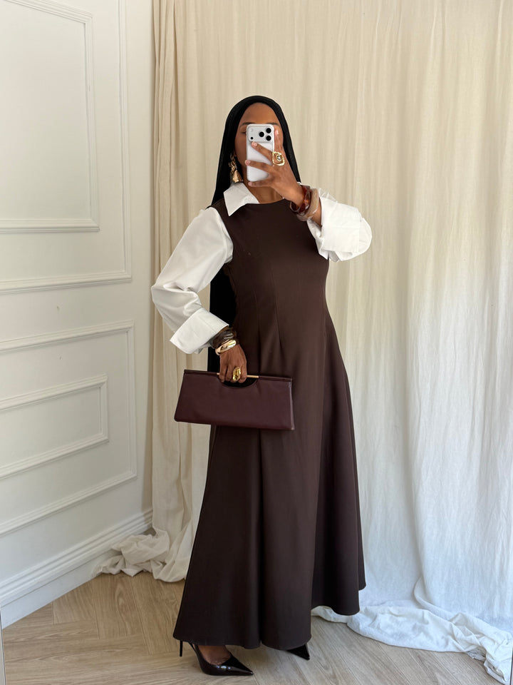 ROBE TAILLEUR MARRON