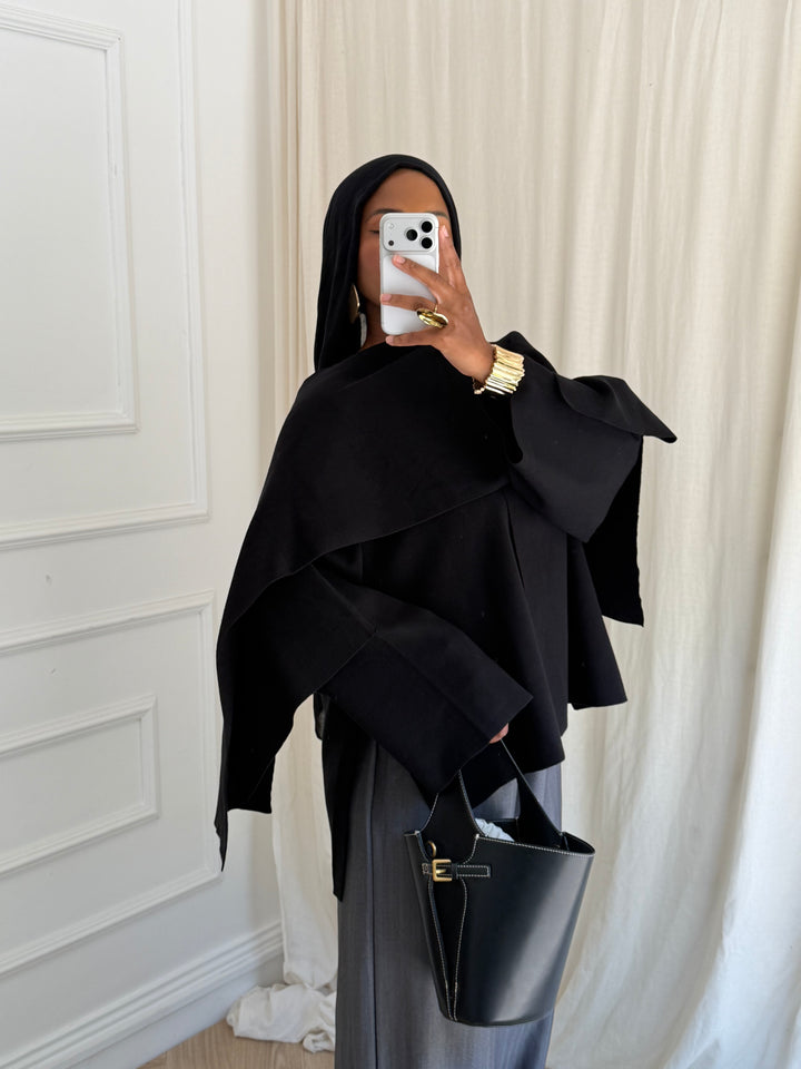 PULL OVERSIZE A CAPE NOIRE