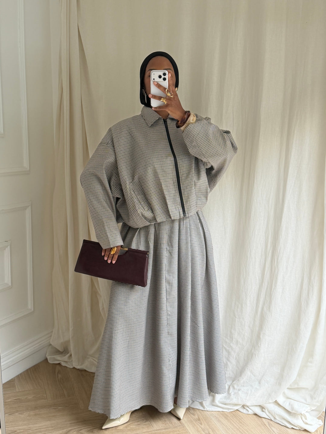 JUPE LONGUE VICHY PREMIUM