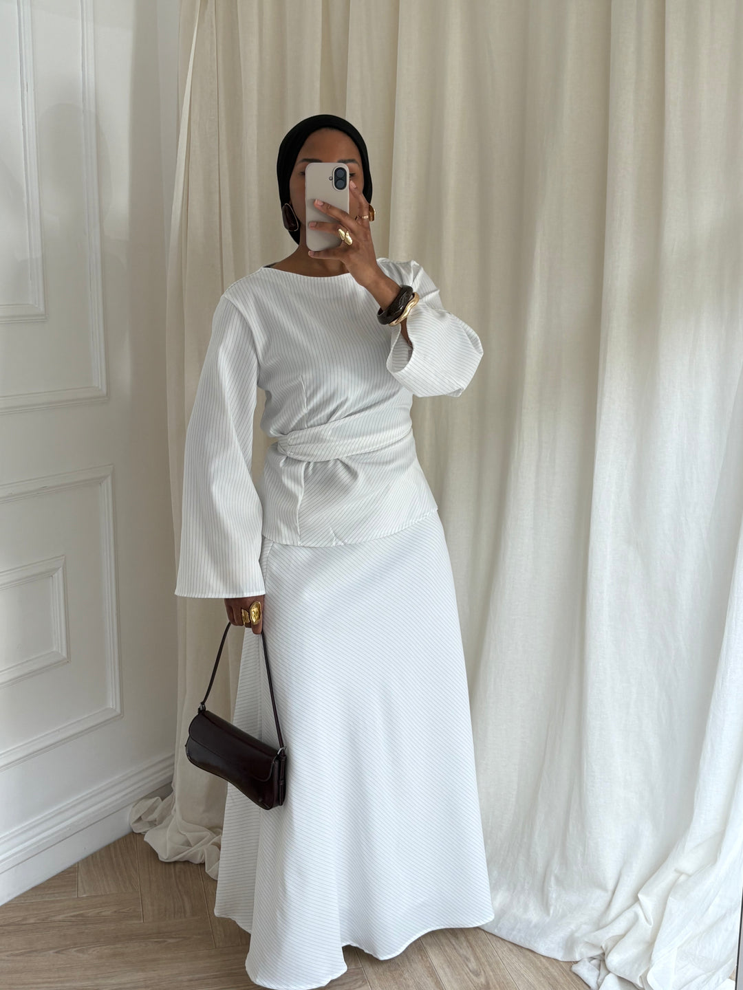 SET A RAYURES BLANC