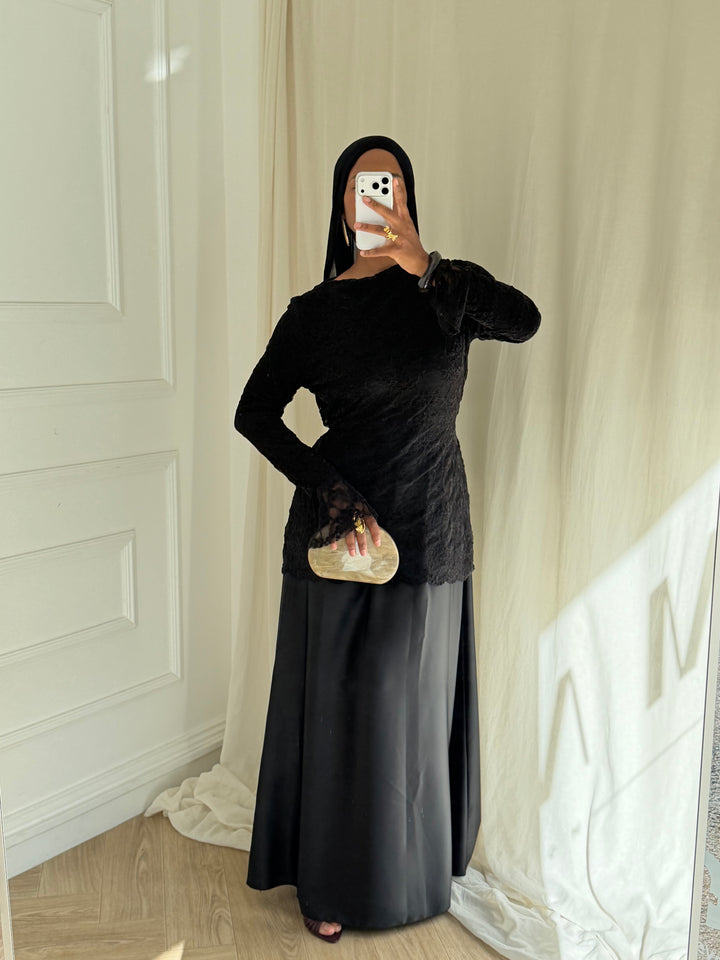 ENSEMBLE DENTELLE YURI NOIRE