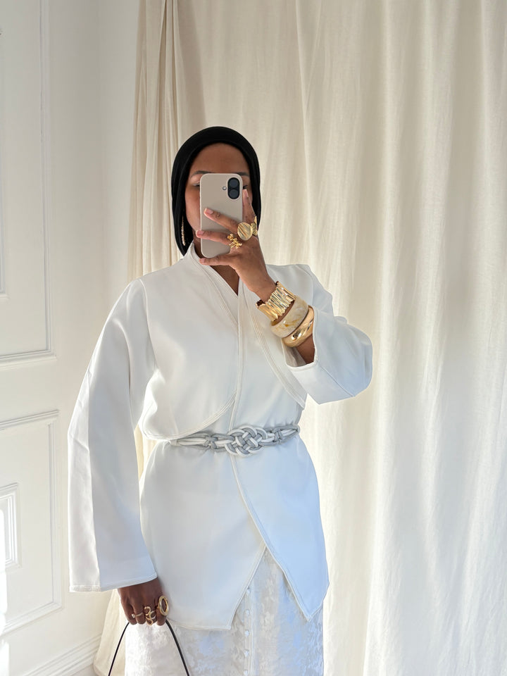 SET KAFTAN LUXE BLANC