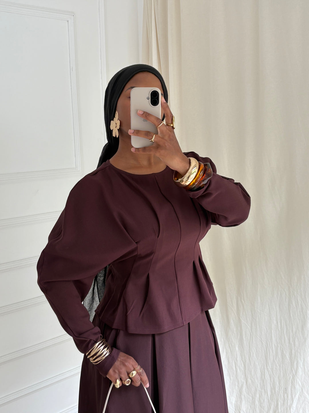 BLOUSE INTEMPORELLE BORDEAUX