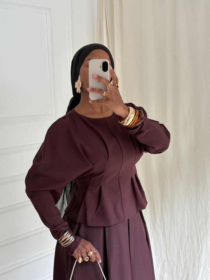 BLOUSE INTEMPORELLE BORDEAUX