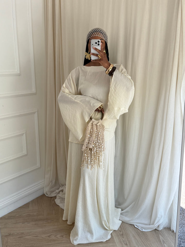 ENSEMBLE FLUIDE ET ASYMÉTRIQUE CRÈME