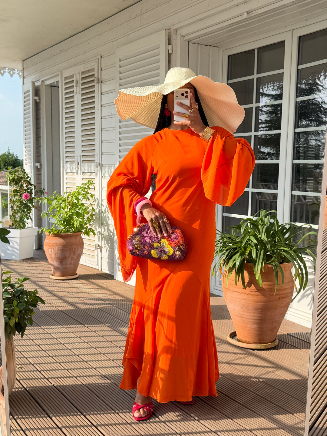 ROBE SIRÈNE VOILAGE LUXE ORANGE
