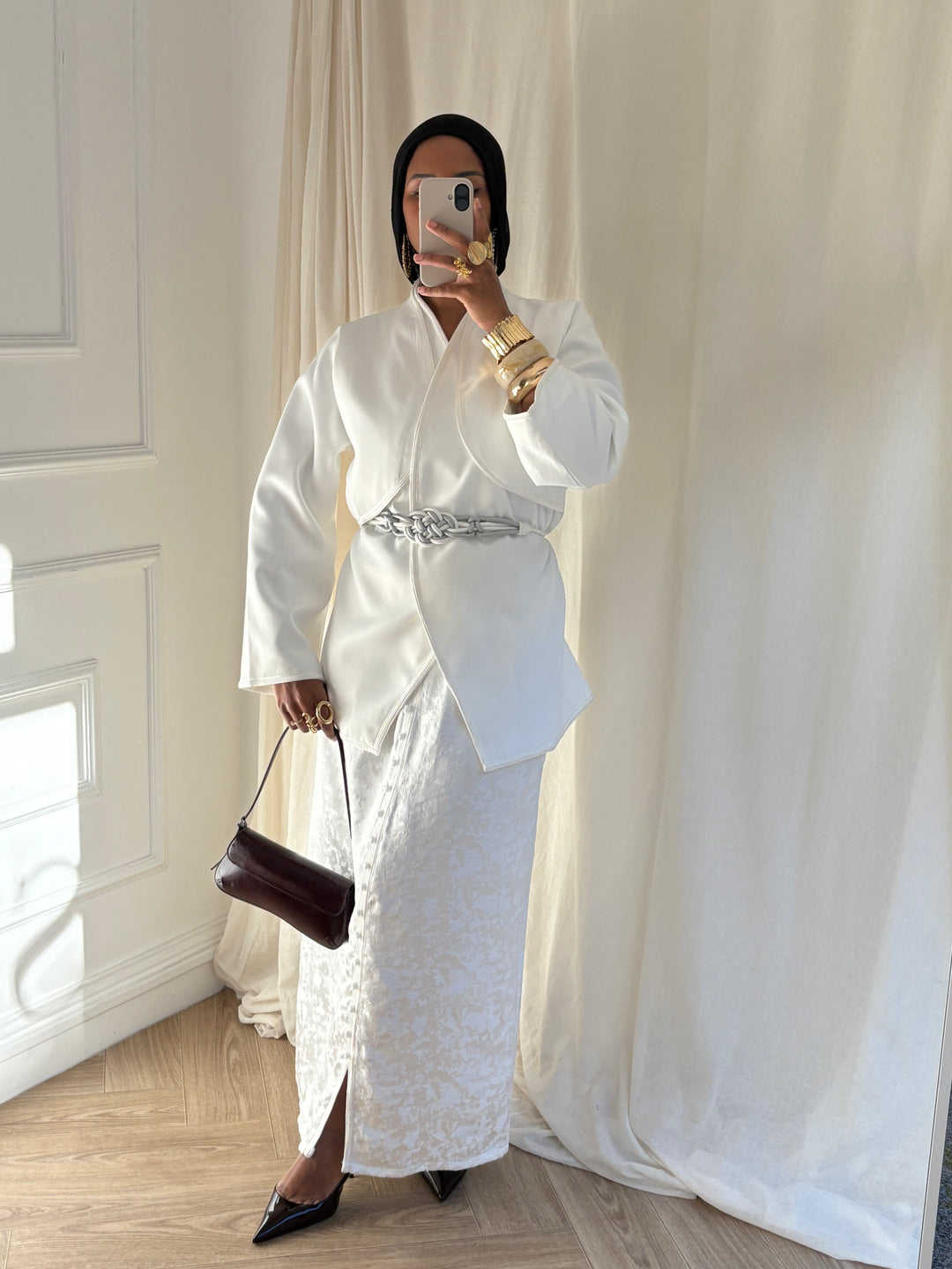 SET KAFTAN LUXE BLANC