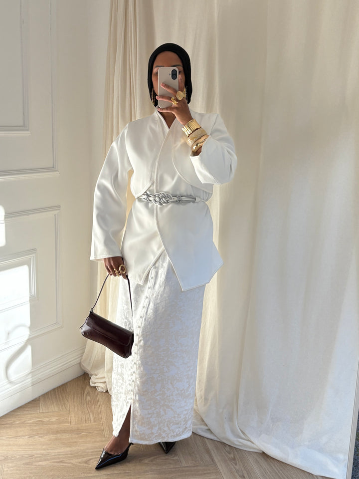 SET KAFTAN LUXE BLANC