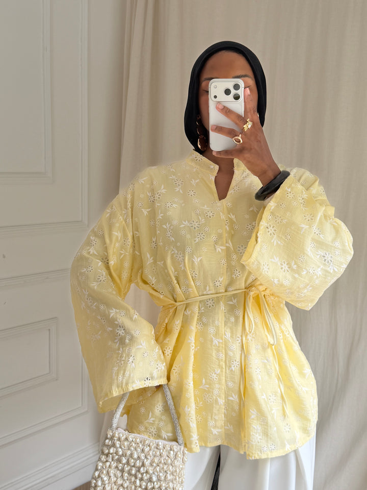 BLOUSE IMPRIMÉ JAUNE