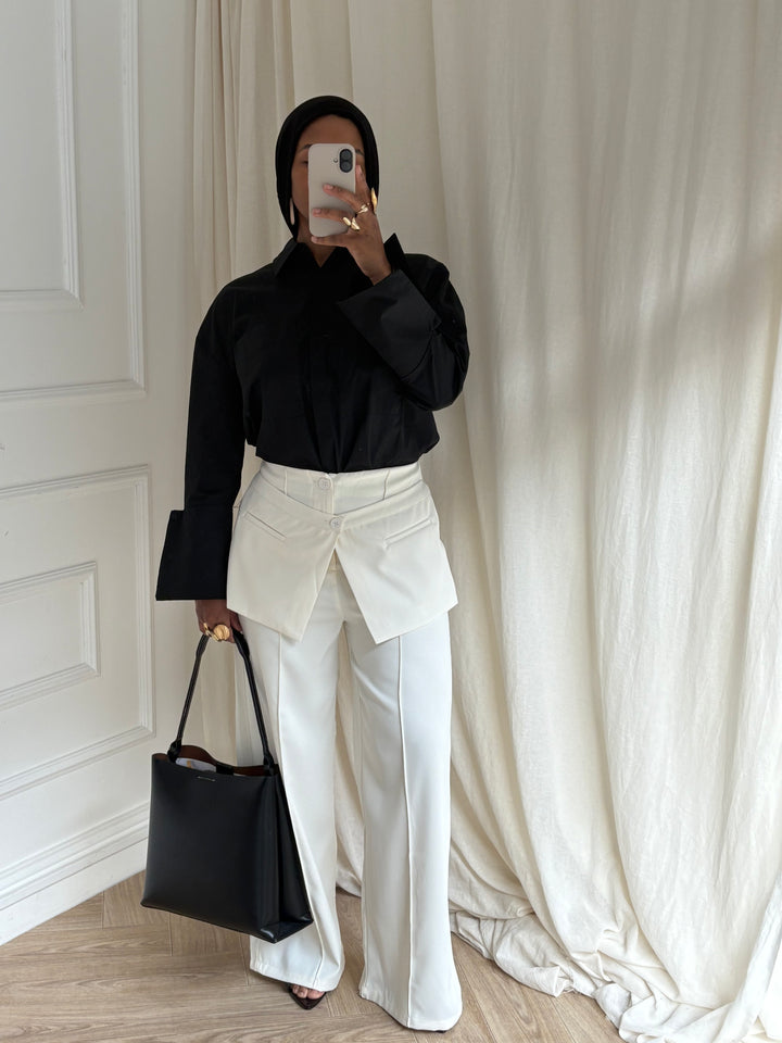 PANTALON JUPE CRÈME