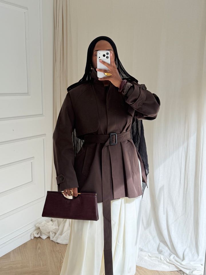 TRENCH COURT LUXURY MARRON