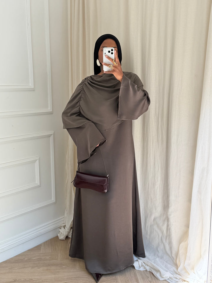 ROBE ÉLYA CAPE TAUPE