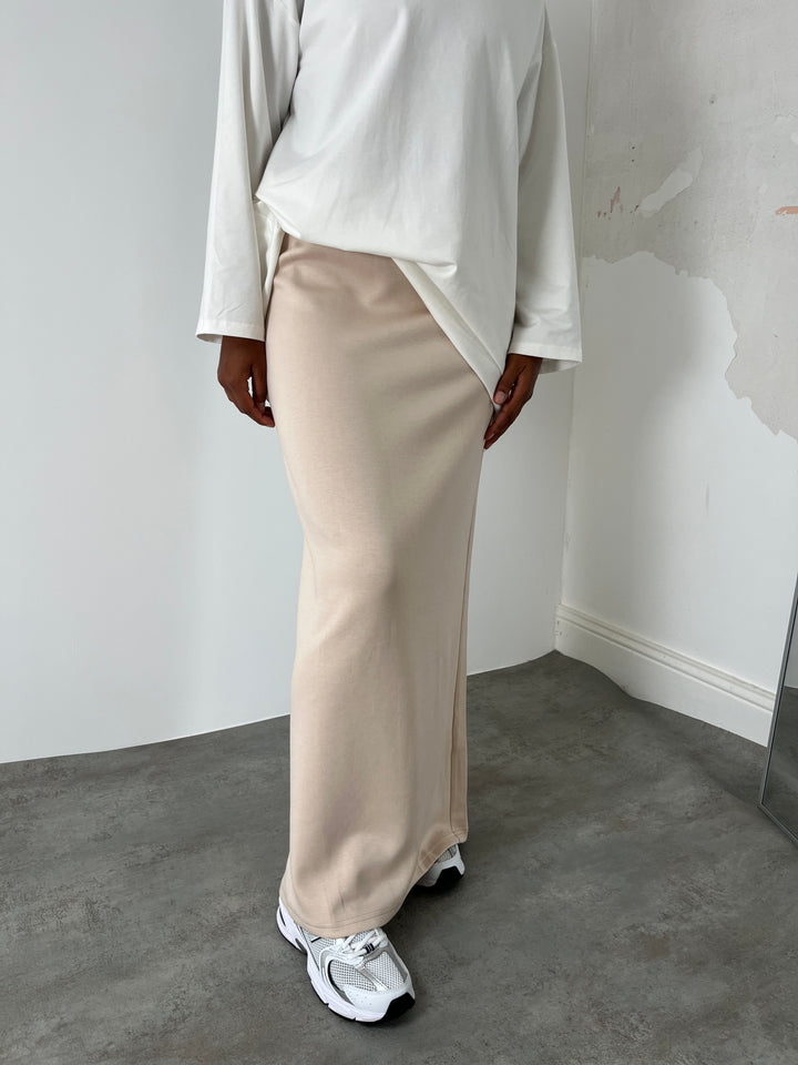 JUPE TUBE COMFY BEIGE