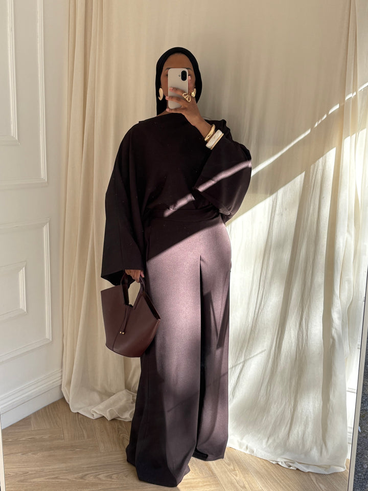 ENSEMBLE MASTOUR MARRON FONCÉ