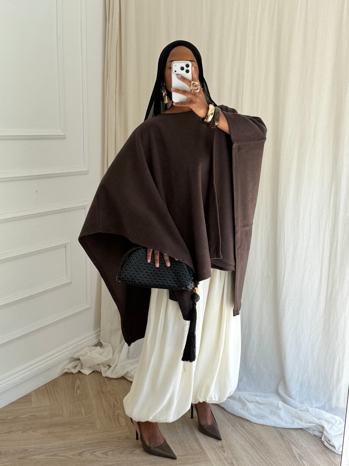 PONCHO WINTER MARRON