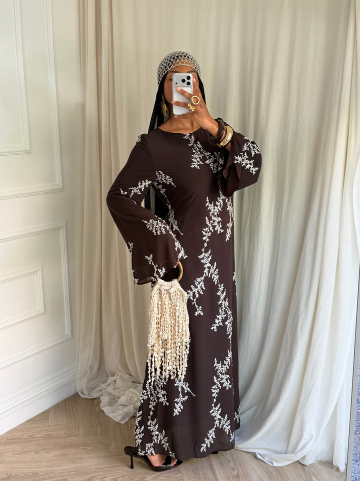 ROBE RAYSSEN MARRON