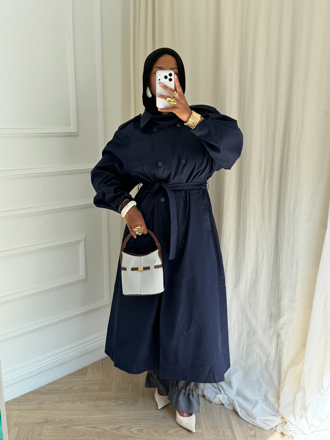 TRENCH MUSE BLEU MARINE