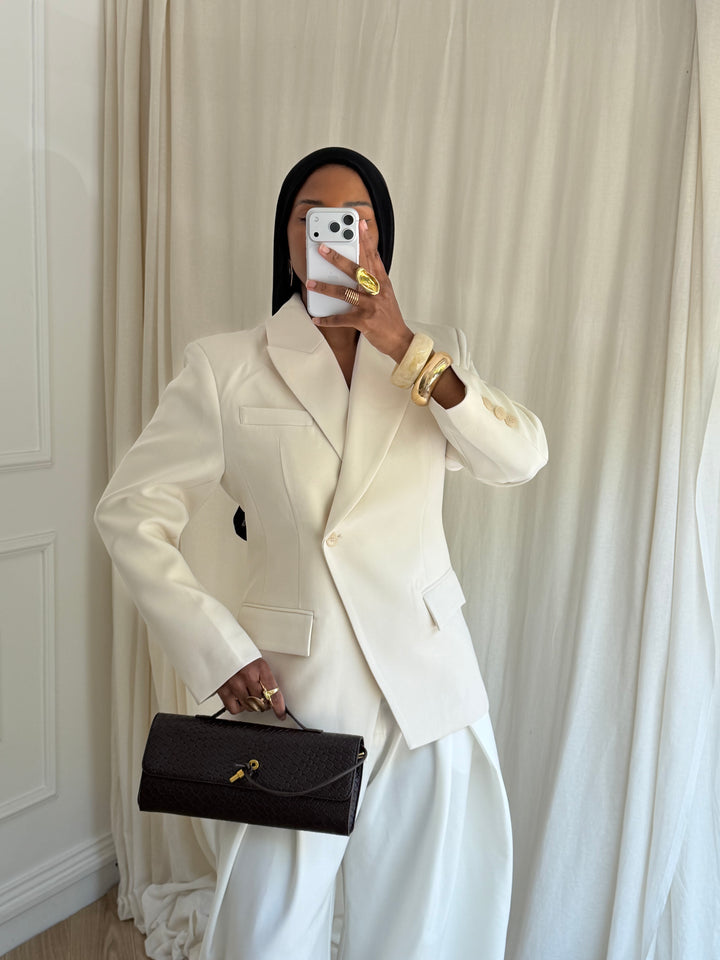 BLAZER SCUPTURAL CRÈME