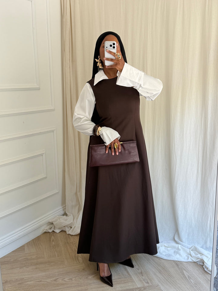 ROBE TAILLEUR MARRON