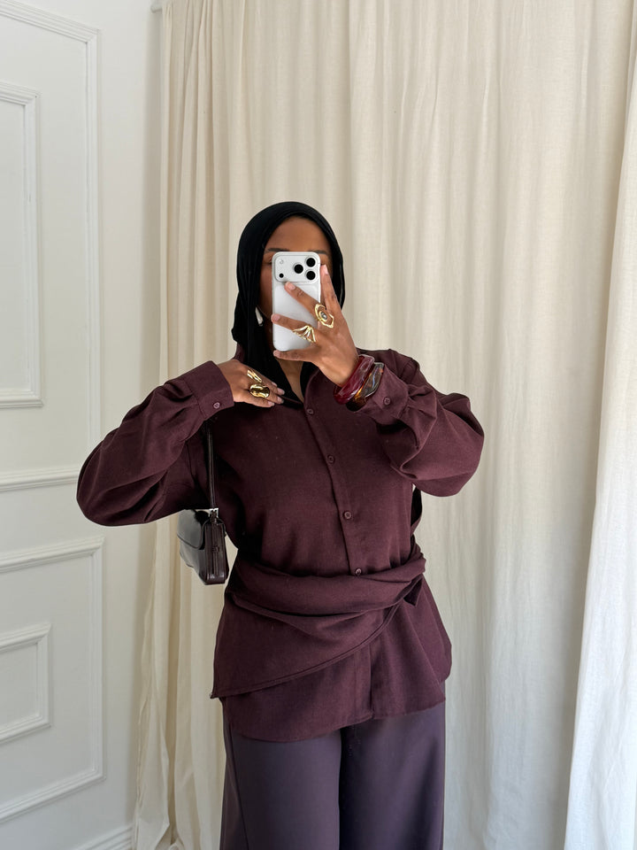 BLOUSE VALENTINA BUNGUNDY