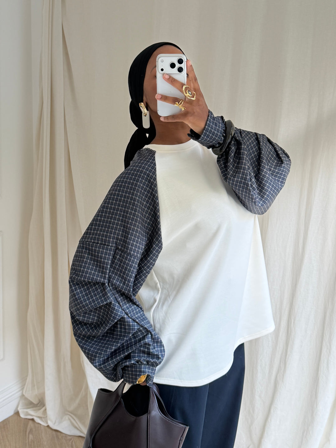 SWEAT BI MATIÈRE BLANC