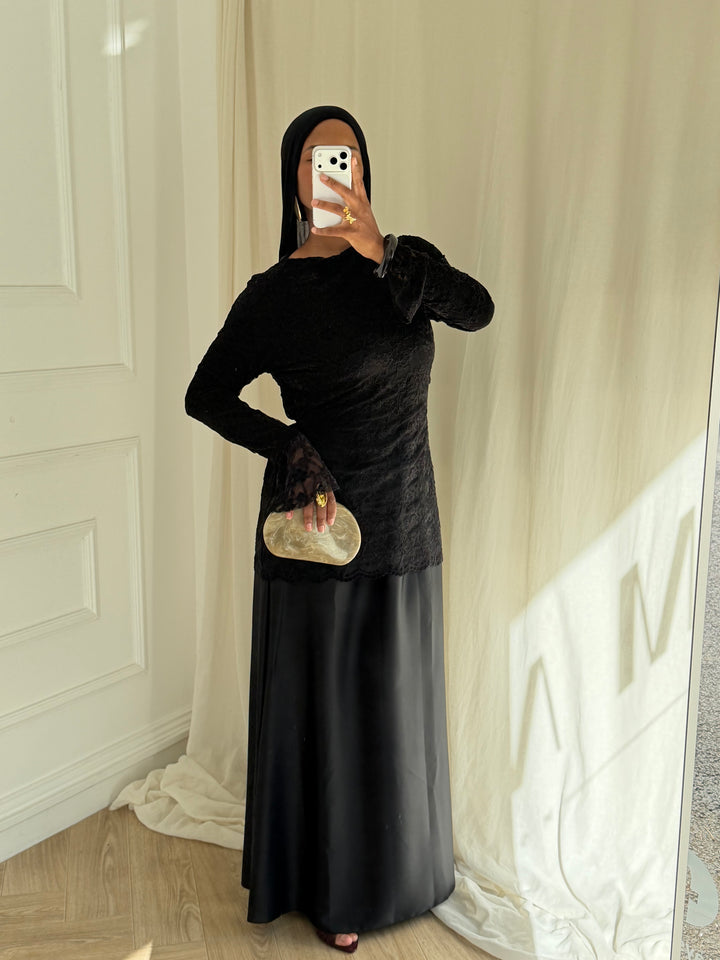 ENSEMBLE DENTELLE YURI NOIRE