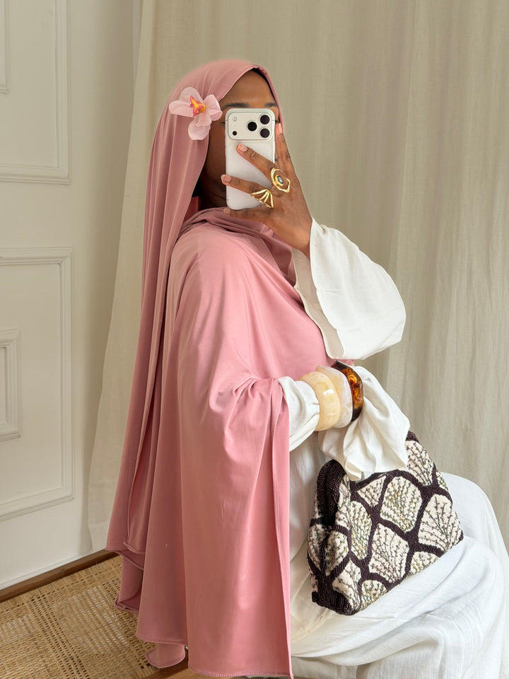 MAXI HIJAB JERSEY LIQUID ROSE BONBON