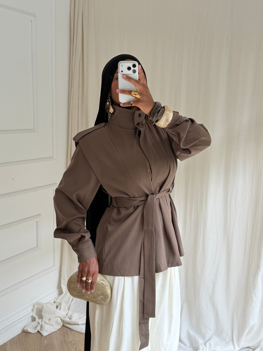VESTE OLYA TAUPE