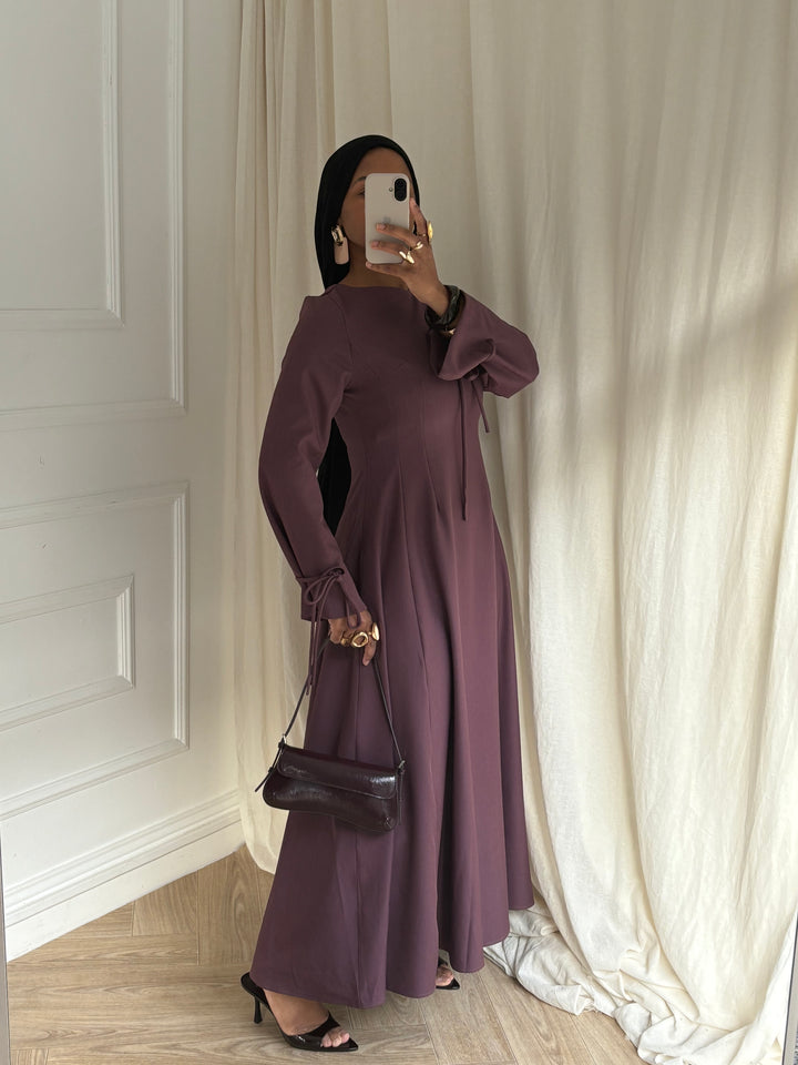 ROBE ÉLÉGANCIA AUBERGINE